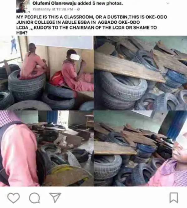  See What A Classroom Looks Like In Abule Egba, Lagos 